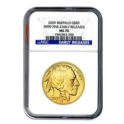 Certified Uncirculated Gold Buffalo MS70 First Strike P