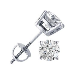 3.00 ctw Round cut Diamond Stud Earrings I-K, SI-I