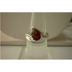 16.00 ctw Garnet  Ring .925 Sterling Silver