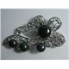 Image 1 : FLOWER BLACK PEARL CZ BROOCH AUTHENTIC PHILIPPINE PEARL