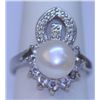 Image 1 : WHTE PEARL AND CZ RING