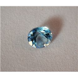 *Dark Aquamarine Gemstone  1.55ct  Round Cut 6mm  Very Nice*