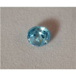 *Dark Aquamarine Gemstone  1.10ct  Round Cut 6mm  Very Nice*