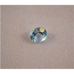 *Dark Aquamarine Gemstone  .55ct  Round Cut 4mm  Very Nice*
