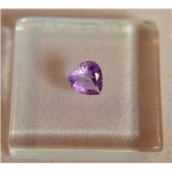Beautiful Amethyst Gemstone  .35ct  Heart Cut  4mm