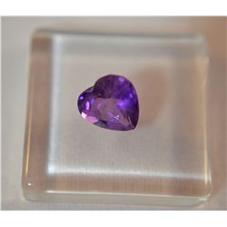 Beautiful Amethyst Gemstone  1.20ct  Heart Cut  6mm