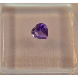 Beautiful Amethyst Gemstone  .35ct  Heart Cut  4mm