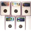 Image 2 : 5 PROOF JEFFERSON NICKELS NGC (60-66,62-66,62-67,63-65,63-66),