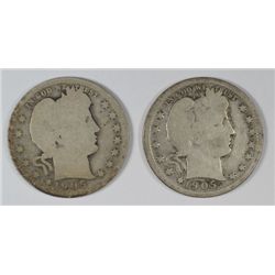 1905 GOOD & 1905-O AG BARBER QUARTER