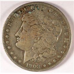 1903-S MORGAN SILVER DOLLAR, VF-20  NICE