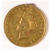 Image 1 : 1855 T-2 GOLD DOLLAR XF-AU DAMAGED ON RIM, EX-JEWELRY, SAVE!