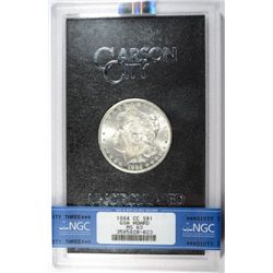 1884-CC GSA NO BOX/COA NGC MS63