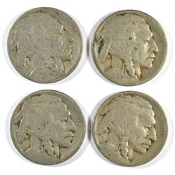 (4) 1925-D BUFFALO NICKEL CIRCULATED