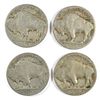 Image 2 : (4) 1925-D BUFFALO NICKEL CIRCULATED