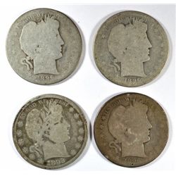 BARBER HALF DOLLAR LOT: 1896-S AG, 1893-O G, 2-1896-O AG