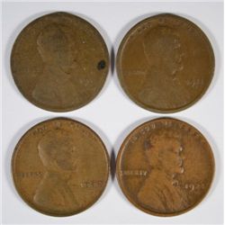 LINCOLN ONE CENT LOT: (2) 1911-S VG, 1924-D VG, 1924-D G