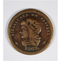 1863 CIVIL WAR TOKEN NICE CIRC