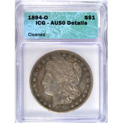 1894-O MORGAN DOLLAR ICG AU-50 DETAILS