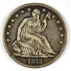 Image 1 : 1875 SEATED LIBERTY HALF DOLLAR VF