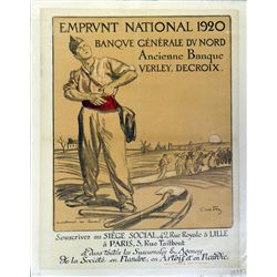 Castro "Emprunt National 1920" antique poster