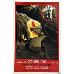 G Hebraud "Courniou" antique poster