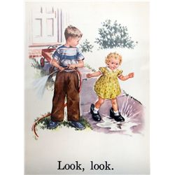 Dick and Jane lithograph