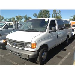 2006 FORD E-350 1 TON PASSANGER VAN 8 CYL.