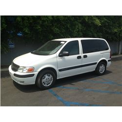 2003 CHEVROLET VENTURE 1/2 TON PASSANGER VAN 6 CYL.