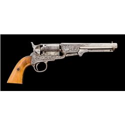 Eng'd Belgian Brevet Navy Perc. Revolver