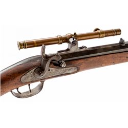 Swiss Type Percussion Rifle, with scope