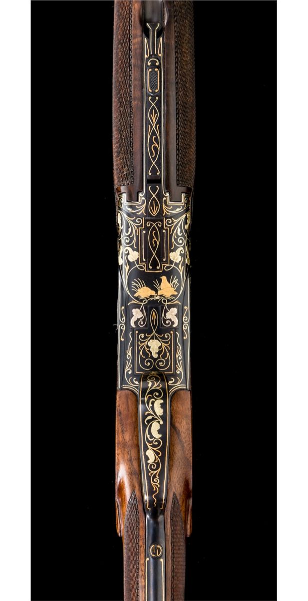 Angelo Bee Exhibition Grade Eng'd Browning Shotgun