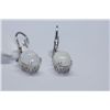 Image 1 : 12.55 CTW MOON STONE EARINGS .925 STERLING SILVER