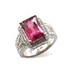 Image 1 : Genuine Pink Tourmaline 7.01ctw & Diamond Ring 10K