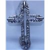 Image 1 : 0.27 CTW DIAMOND CROSS PENDANT 14K WHITE GOLD