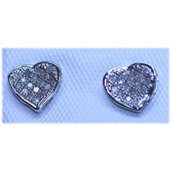 0.11 CTW DIAMOND .925 STERLING SILVER EARRING