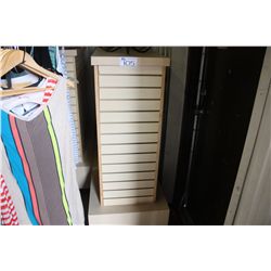 MAPLE MOBILE DOUBLE SIDED SLAT BOARD DISPLAY UNIT