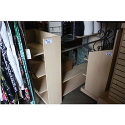 6FT MOBILE MAPLE DISPLAY SHELF