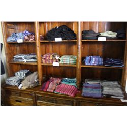 LARGE LOT OF SCARVES ON MIDDLE SHELF