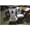 Image 1 : 2 SILVER LEATHER CHAIRS
