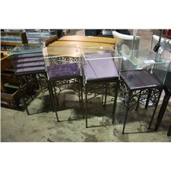 4 ROD IRON & PLEXI GLASS DISPLAY CASES