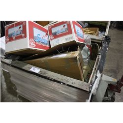 BIN OF HANGERS & STORE SUPPLIES