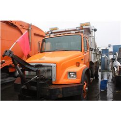 2001 ORANGE FREIGHTLINER FL80 DUMP TRUCK 182,164KM DIESEL AUTOMATIC VIN:1FVABXBS41HH66877  -