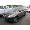 Image 1 : 2002 BROWN HONDA CRV 4DR SUV 84,613KM GAS 2.4L MANUAL VIN:JHLRD77462C025213 - VEHICLE IMPORTED FROM