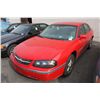 Image 1 : 2004 RED CHEVROLET IMPALA 4DR SDN 150,751KM GAS 3.4L AUTOMATIC VIN:2G1WFS2E449349049