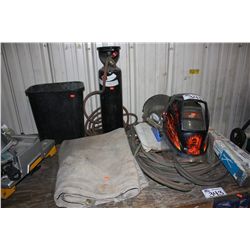 WELDING MASK, GAUGES, HOSE , ECT.