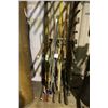 Image 1 : METAL RACK WITH ASSORTED SHOVELS ECT