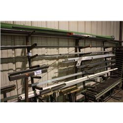 METAL STOCK RACK WITH ASSORTED STOCK