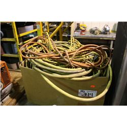 BOX OF ELECTRICAL CORDS