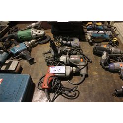 ASSORTED DRILLS AND STAPLER