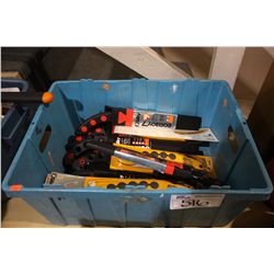 BIN OF ASSORTED HAND SAWS